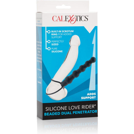 CALEXOTICS - DOBLE PENETRADOR CON CUENTAS NEGRO