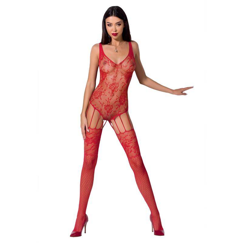 PAIXÃO - MULHER BS074 BODYSTOCKING TAMANHO ÚNICO VERMELHO