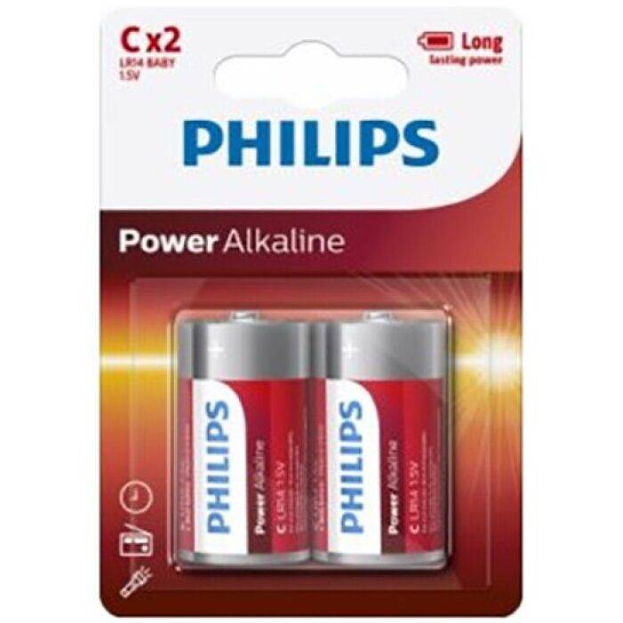 PHILIPS - PILAS DE ENERGÍA PILA C LR14 PAQUETE DE 2