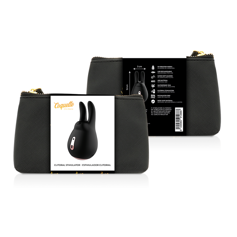 COQUETTE CHIC DESIRE - ESTIMULADOR CLITÓRICO PRETO / DOURADO
