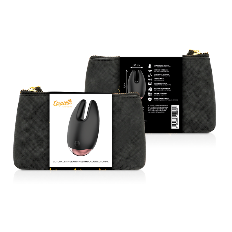 COQUETTE CHIC DESIRE - ESTIMULADOR CLITÓRICO PRETO / DOURADO
