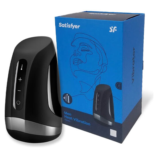 SATISFYER - MASTURBADOR MASCULINO CALOR VIBRACIÓN
