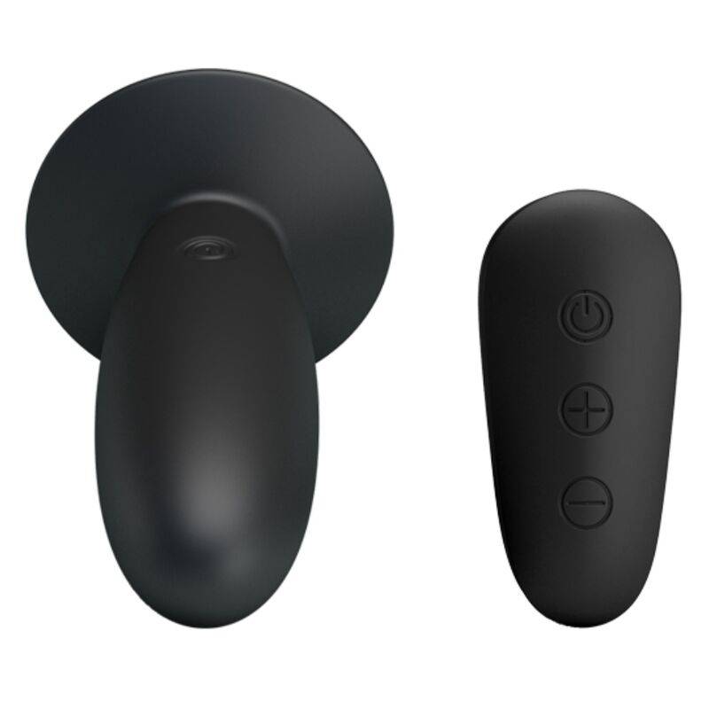 MR PLAY - PLUG ANAL COM VIBRAÇÃO PRETO CONTROLE REMOTO