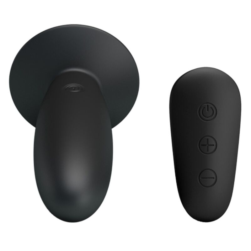 MR PLAY - PLUG ANAL COM VIBRAÇÃO PRETO CONTROLE REMOTO