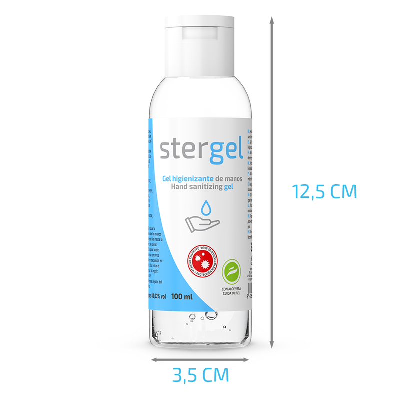 STERGEL - GEL HIDROALCOÓLICO DESINFETANTE PARA AS MÃOS ALOE VERA 100ML
