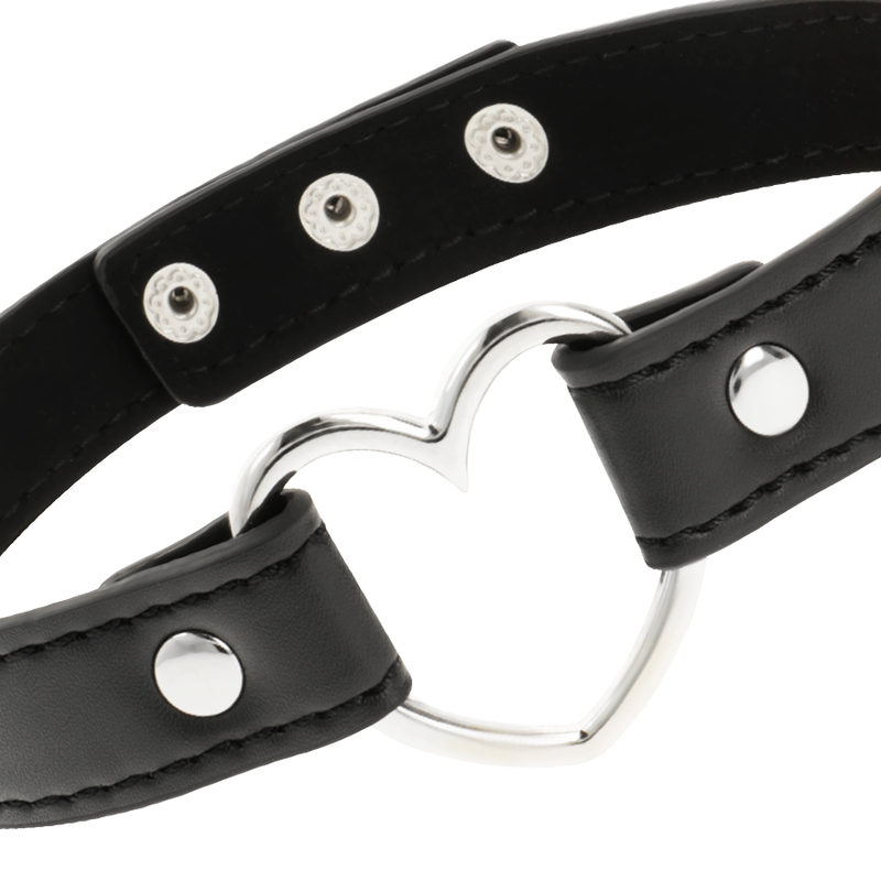 COQUETTE CHIC DESIRE - COLAR DE COURO VEGANO FEMININO CORAÇÃO ACESSÓRIO