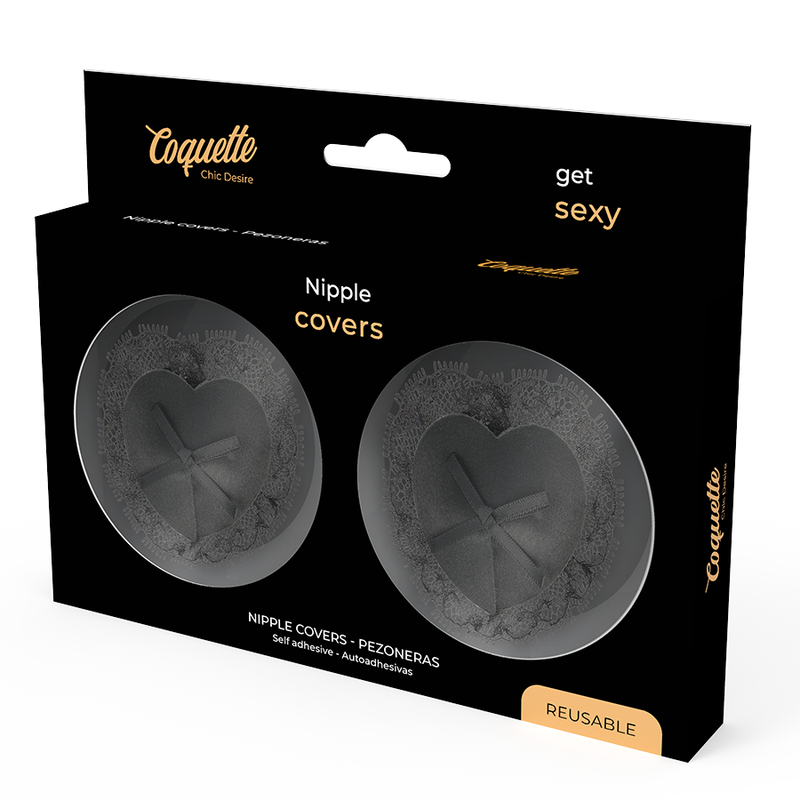COQUETTE CHIC DESIRE - CAPA PARA MAMILOS DE RENDA PRETO