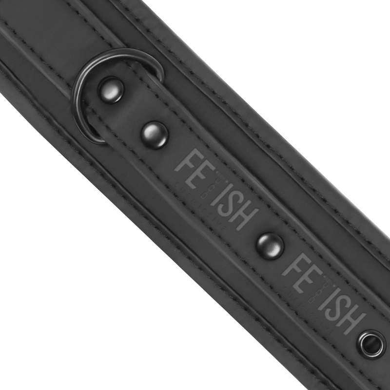 FETICHE SUBMISSIVO - PULSEIRAS DE COURO VEGANO COM FORRO DE NOPRENE