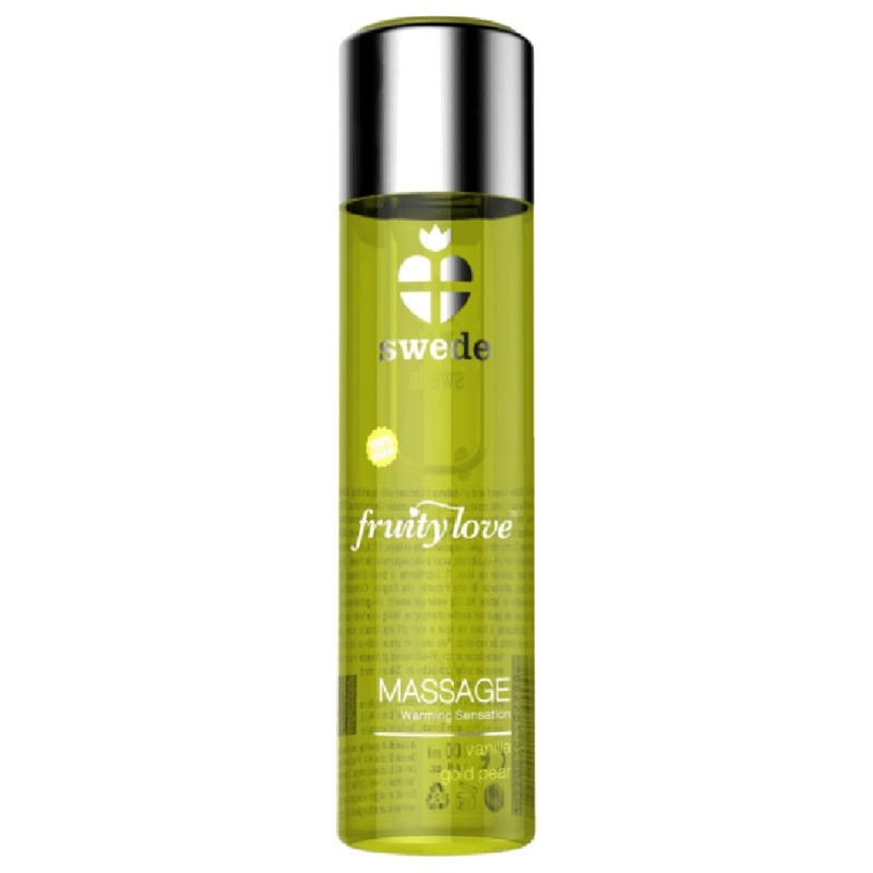 SWEDE - ÓLEO DE MASSAGEM COM EFEITO AQUECEDOR FRUITY LOVE BAUNILHA E PÊRA DOURADA 120 ML