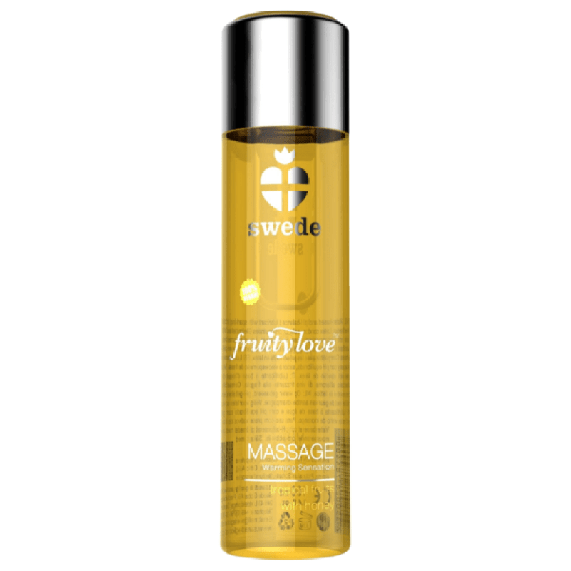 SWEDE - FRUITY LOVE ÓLEO DE MASSAGEM COM EFEITO AQUECEDOR TROPICAL FRUTY COM MEL 120 ML.