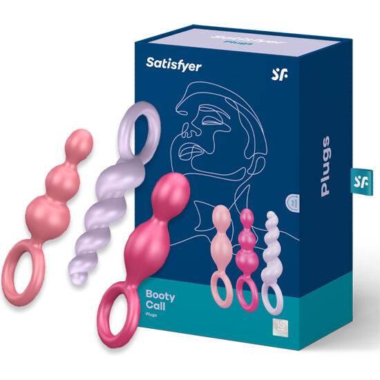 SATISFYER - CONJUNTO DE PLUGUES ANAL 3 PEÇAS TRICOLOR