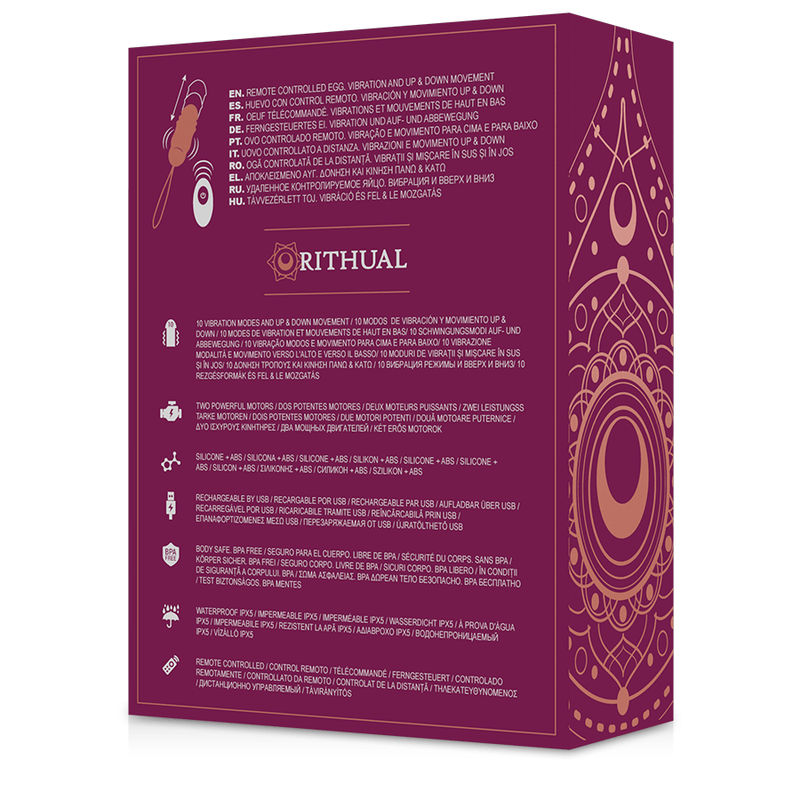 RITHUAL - SISTEMA DE CONTROLE REMOTO REVA EGG PARA CIMA E PARA BAIXO + VIBRAÇÃO
