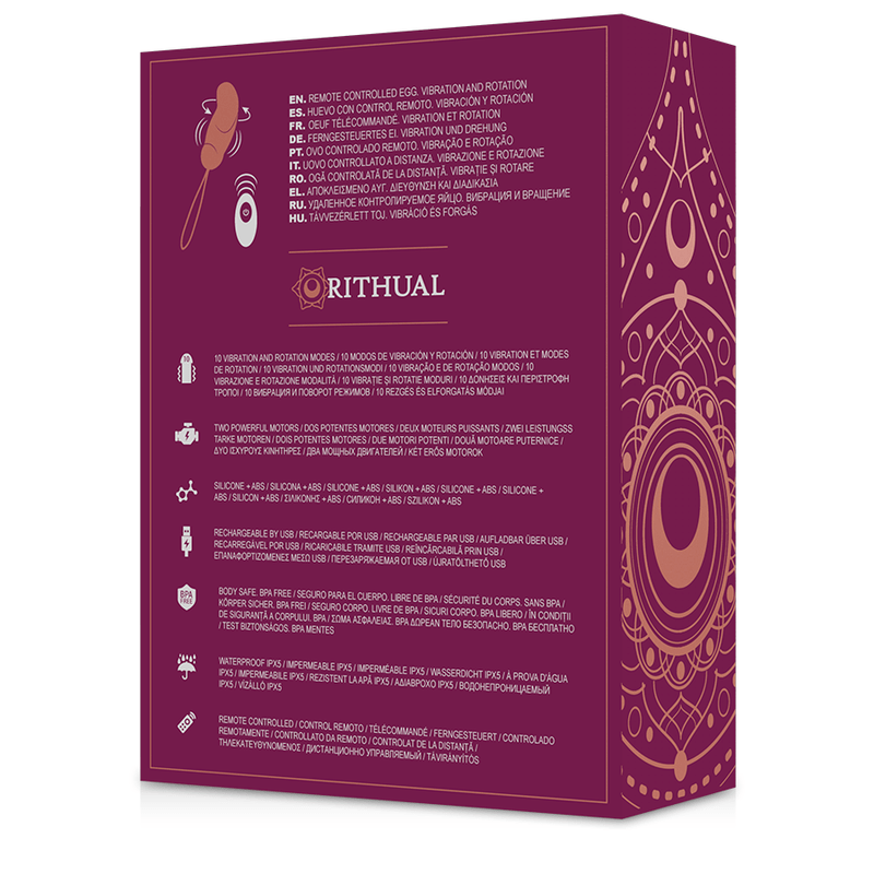 RITHUAL - SISTEMA DE CONTROLE REMOTO ESHA EGG ROTAÇÃO + VIBRAÇÃO