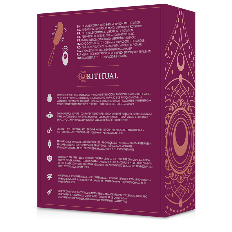 RITHUAL - SISTEMA DE CONTROLE REMOTO ESHA EGG ROTAÇÃO + VIBRAÇÃO