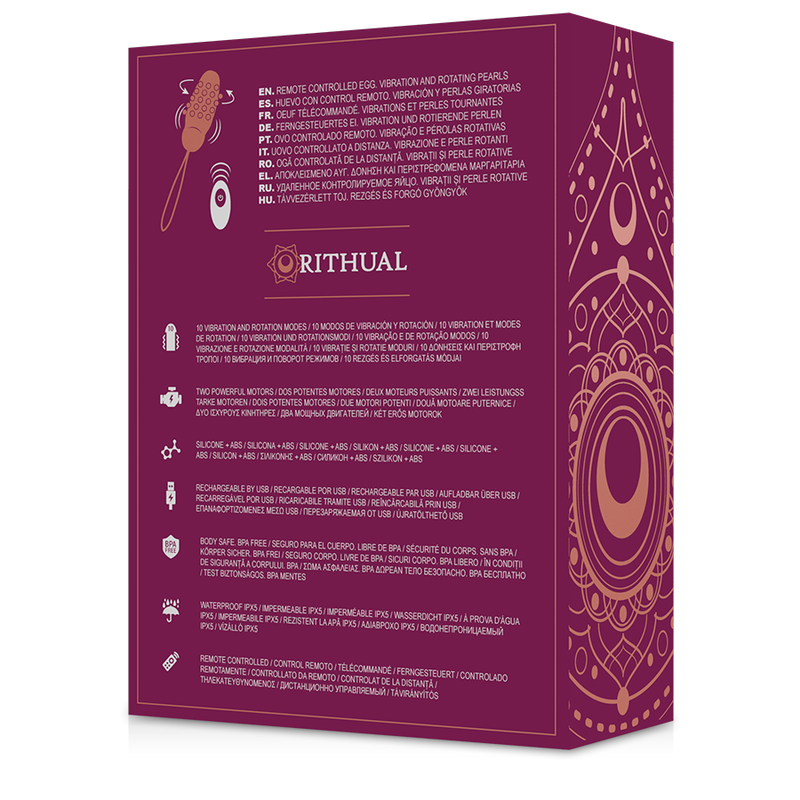 RITUAL - SITA EGG CONTROL REMOTO DE ROTACIÓN DE CUENTAS + VIBRACIÓN