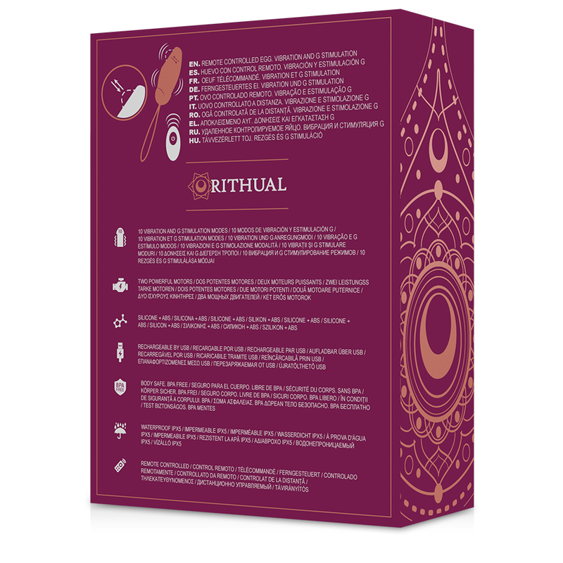 RITHUAL - PRIYA EGG CONTROLE REMOTO PONTO G + VIBRAÇÃO