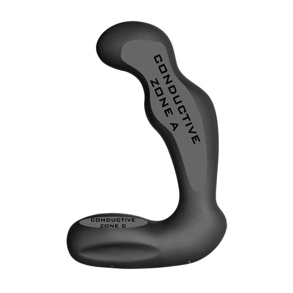 ELECTRASTIM - MASAJEADOR DE PRÓSTATA SIRIUS DE SILICONA NEGRA