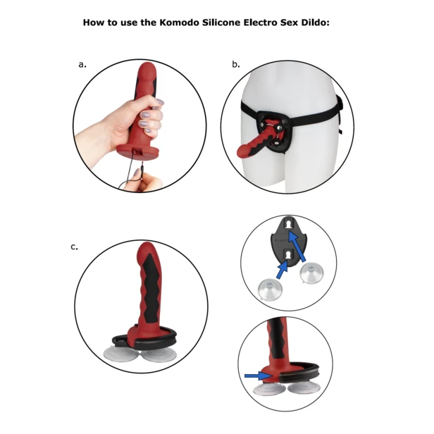 ELECTRASTIM - DILDO KOMODO DE FUSÃO DE SILICONE