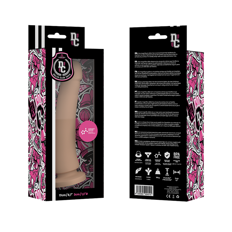 DELTA CLUB - BRINQUEDOS DILDO NATURAL SILICONE MÉDICO 17 CM -O- 3 CM