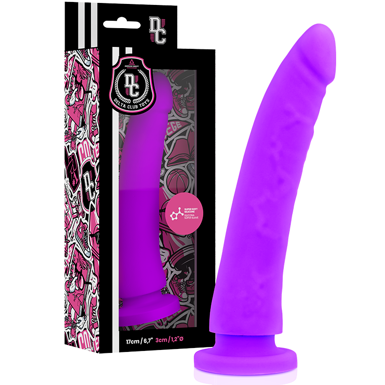 DELTA CLUB - JUGUETES LILA DILDO MEDICO SILICONA 17 CM -O- 3 CM