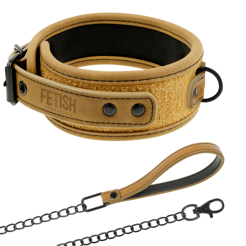 FETISH SUBMISSIVE ORIGEN - COLAR FORRADO DE NEOPRENE COM CORRENTE