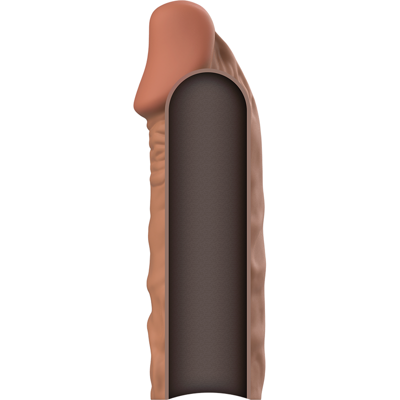 VIRILXL - EXTENSÃO PÊNICA DE SILICONE LÍQUIDO V5 MARROM