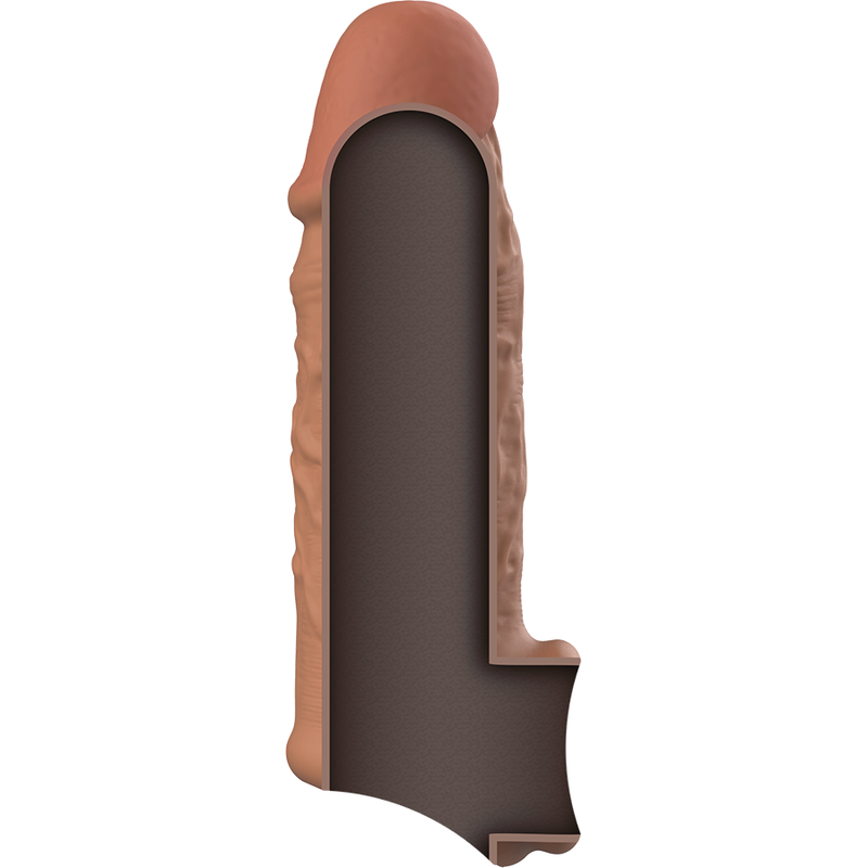 VIRILXL - EXTENSÃO PÊNICA V7 DE SILICONE LÍQUIDO MARROM