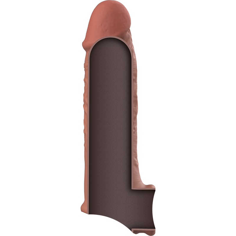 VIRILXL - EXTENSÃO PÊNICA MARROM V9 DE SILICONE LÍQUIDO