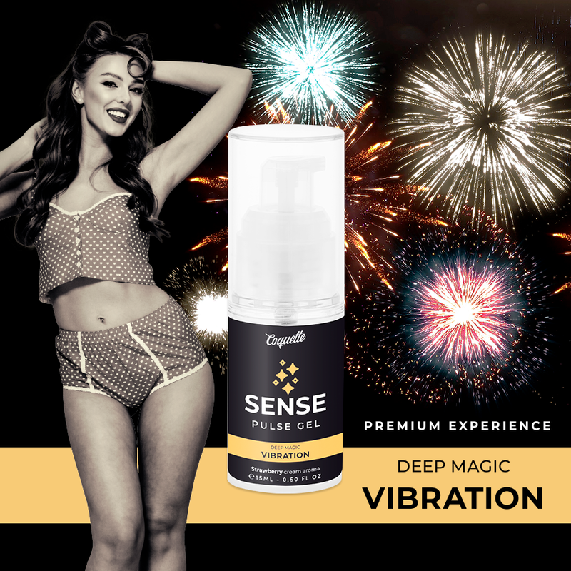 COQUETTE CHIC DESIRE - PULSE GEL MORANGO MÁGICO VIBRAÇÃO PREMIUM 15ML