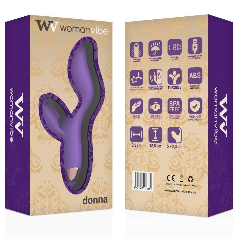 WOMANVIBE - DONNA VIBRADOR DE SILICONE RECARREGÁVEL - Toys "n" Us