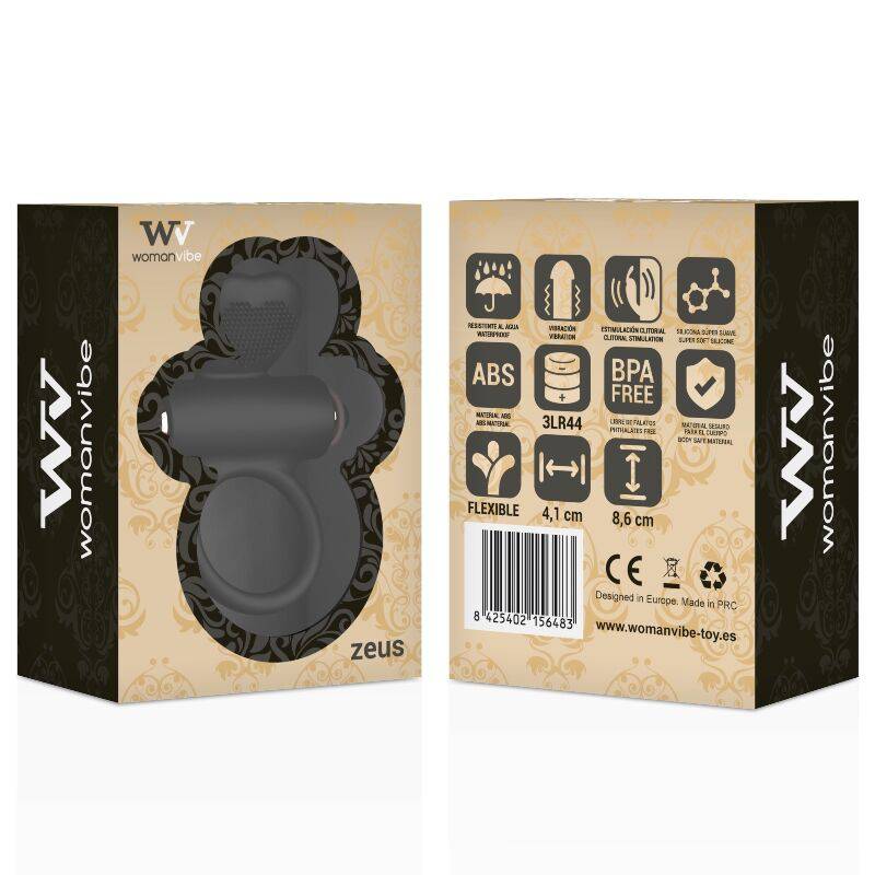WOMANVIBE - ANEL VIBRADOR DE SILICONE ZEUS - Toys "n" Us