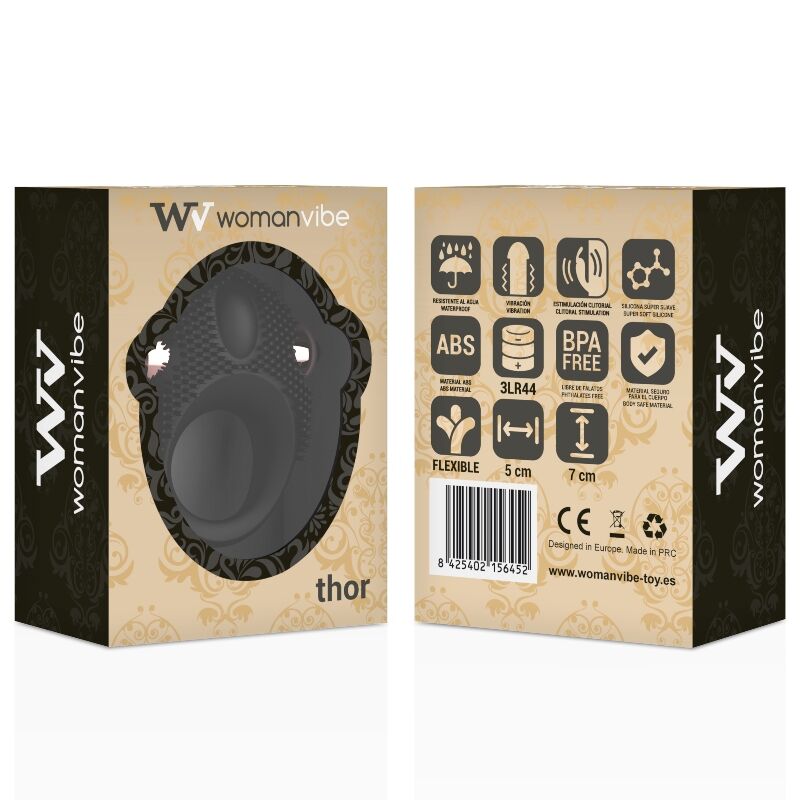 WOMANVIBE - ANILLO VIBRADOR DE SILICONA THOR