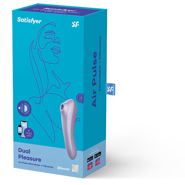 SATISFYER - VIBRADOR DE PULSO DE AR DUPLO PRAZER MALVA