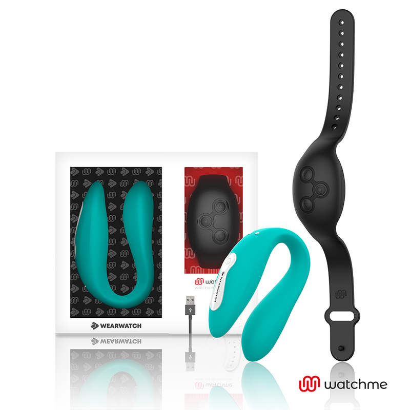 WEARWATCH - RELOJ VIBRADOR DE DOBLE TECNOLOGÍA AGUAMARINA/JET
