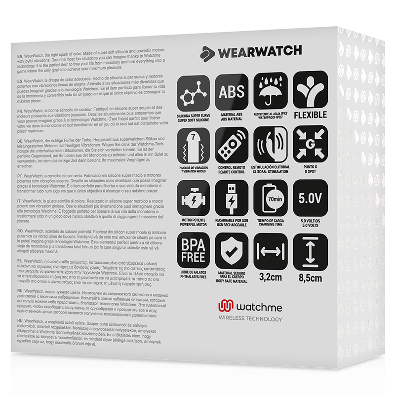 WEARWATCH - WATCHME DUAL TECHNOLOGY VIBRADOR ÁGUA DO MAR / ROSA