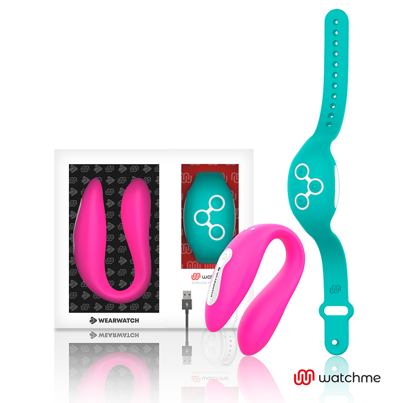WEARWATCH - VIBRADOR WATCHME DE DUPLA TECNOLOGIA FÚCSIA / ÁGUA DO MAR