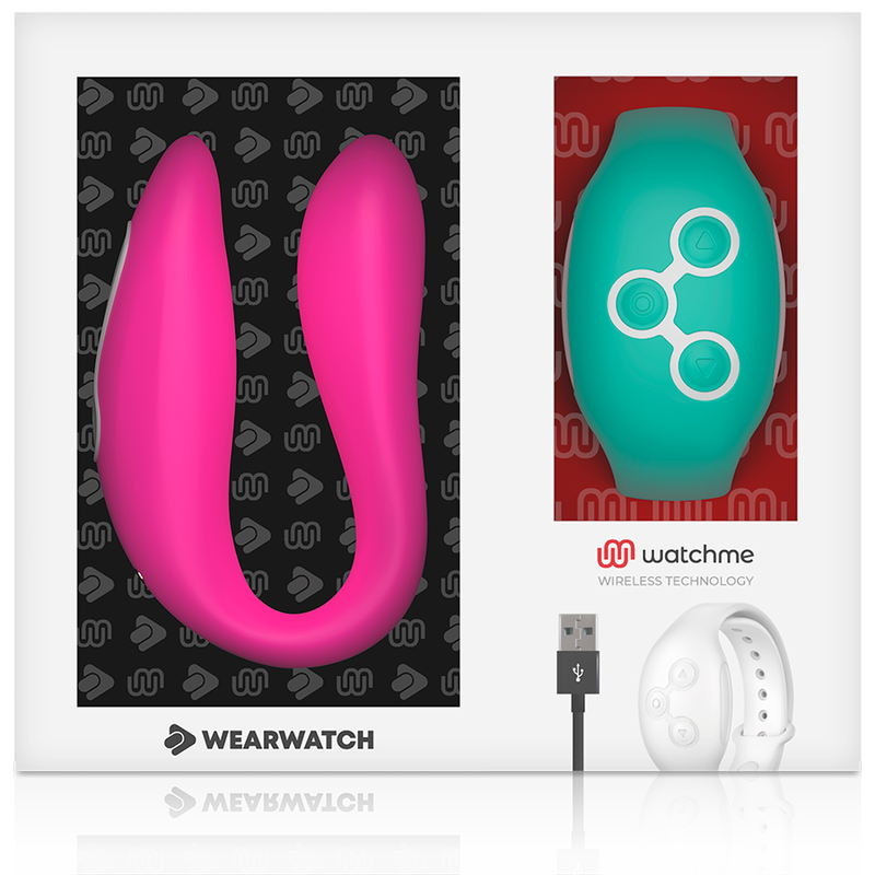 WEARWATCH - VIBRADOR WATCHME DE DUPLA TECNOLOGIA FÚCSIA / ÁGUA DO MAR