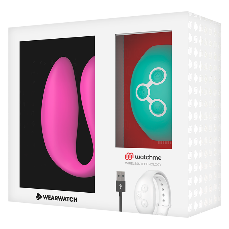 WEARWATCH - VIBRADOR WATCHME DE DUPLA TECNOLOGIA FÚCSIA / ÁGUA DO MAR