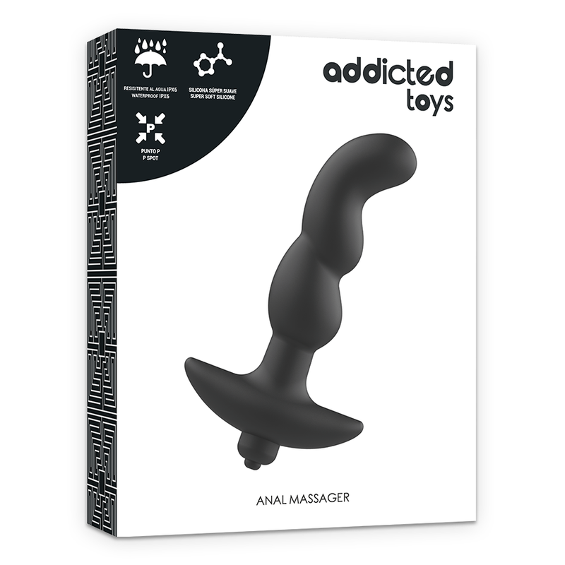 ADDICTED TOYS - MASSAGEADOR ANAL COM VIBRAÇÃO PRETA MODELO 2