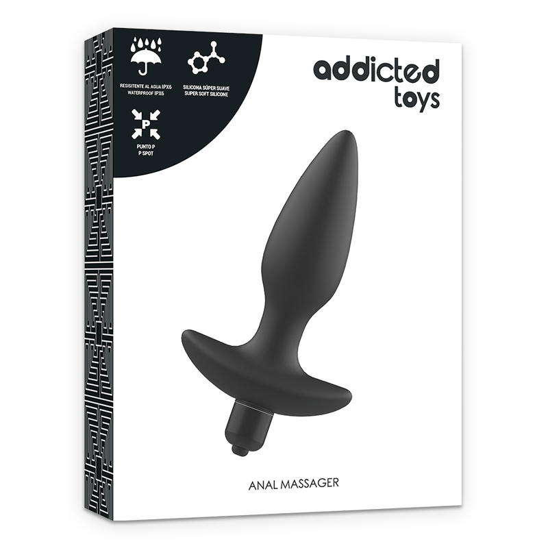 ADDICTED TOYS - PLUG MASSAGEADOR ANAL COM VIBRAÇÃO PRETO