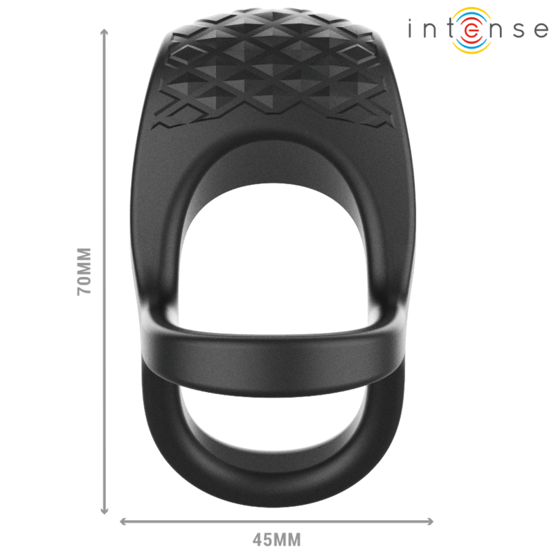 INTENSE - ALEX VIBRATOR DOUBLE PENIS RING 10 VIBRATIONS BLACK - Toys "n" Us