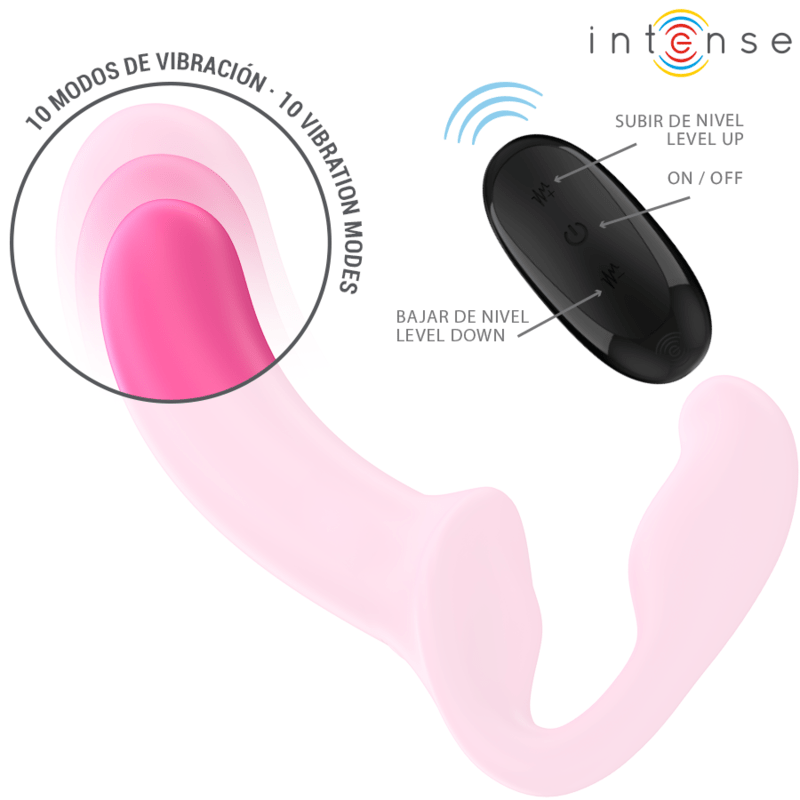 INTENSE - AMY DOUBLE VIBRATOR 20 CM PINK REMOTE CONTROL - Toys "n" Us