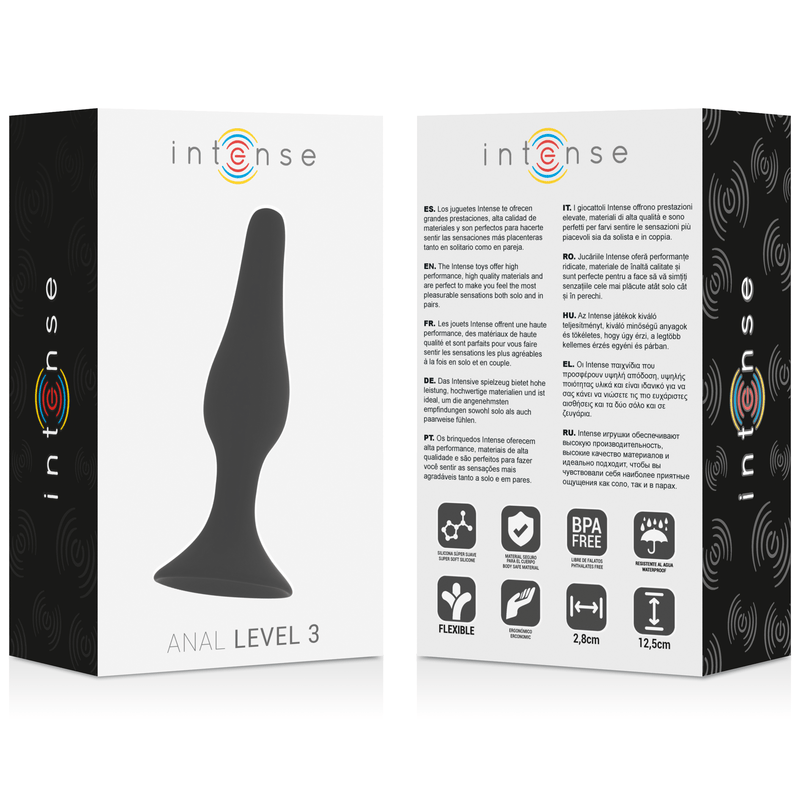 INTENSE - ANAL NÍVEL 3 12,5CM PRETO - Toys "n" Us