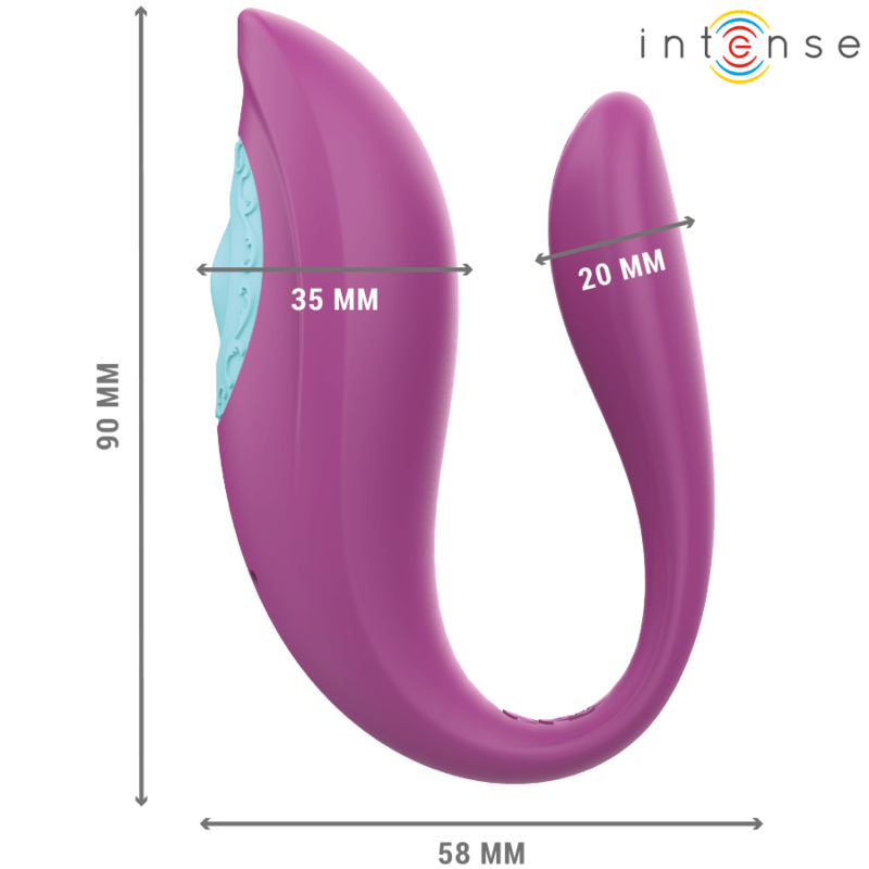 INTENSE - ANNIE U - SHAPED VIBRATOR AND STIMULATOR PURPLE REMOTE CONTROL - Toys "n" Us