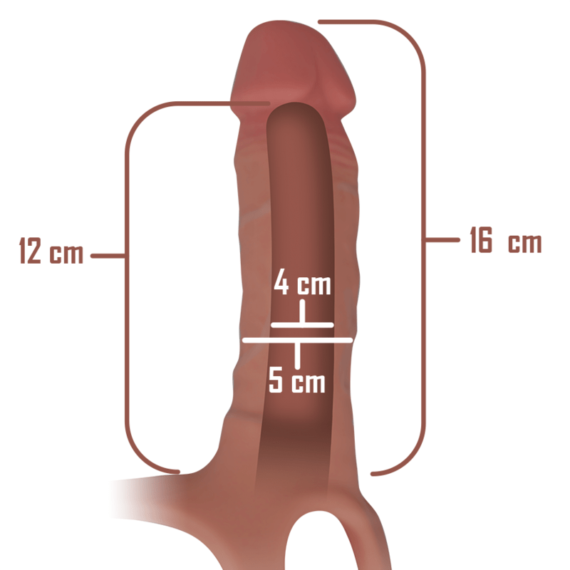 INTENSE - ARNÊS OCO COM DILDO DE SILICONE 16 X 3,5 CM - Toys "n" Us