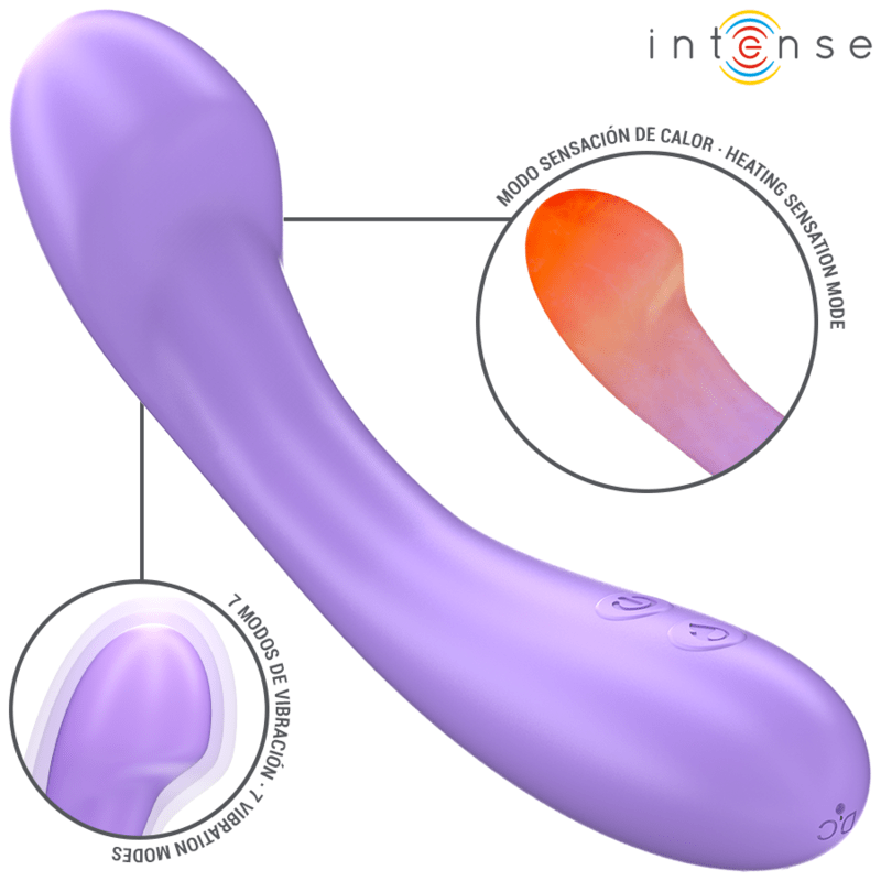 INTENSE - BECKY VIBRATOR 19 CM HEATABLE 7 VIBRATIONS PURPLE - Toys "n" Us