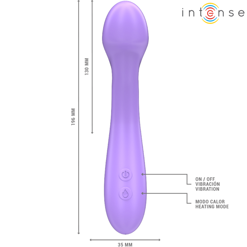 INTENSE - BECKY VIBRATOR 19 CM HEATABLE 7 VIBRATIONS PURPLE - Toys "n" Us
