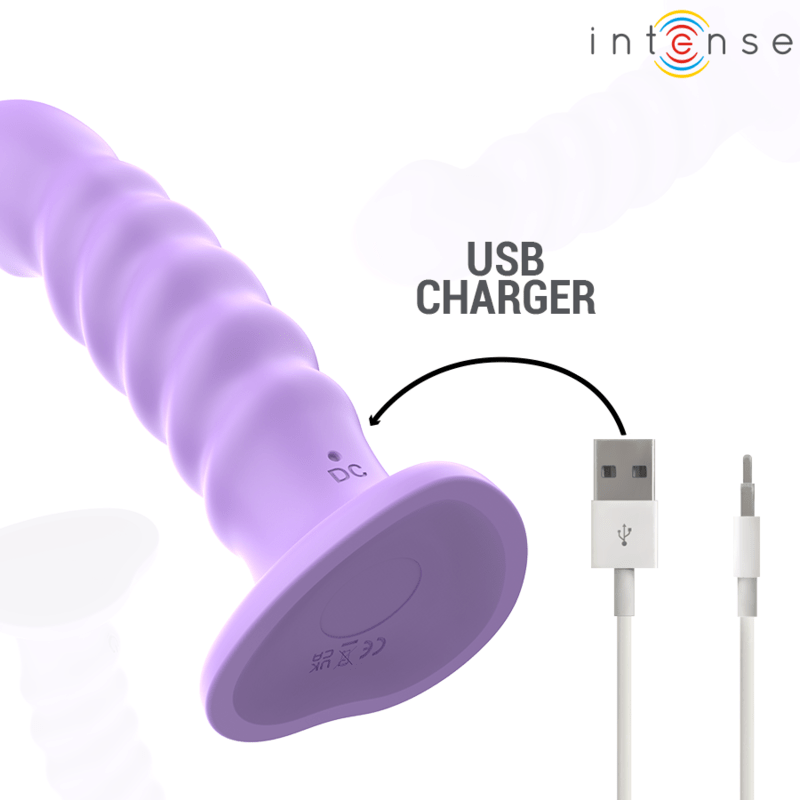 INTENSE - BRENDA VIBRATOR SIZE M SPIRAL DESIGN 10 VIBRATIONS PURPLE REMOTE CONTROL - Toys "n" Us