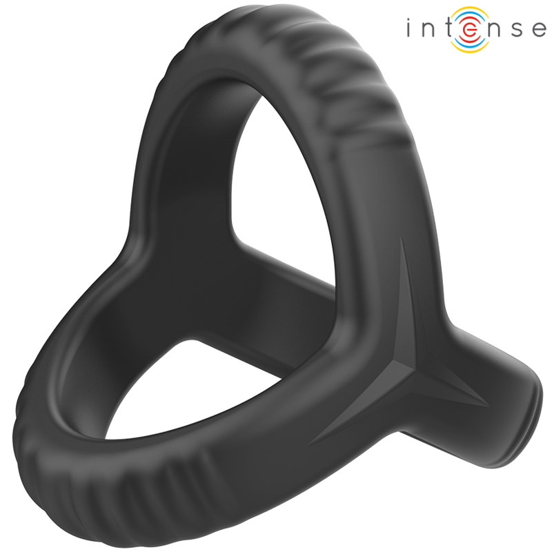 INTENSE - CARSON DOUBLE SILICONE PENIS RING BLACK MODEL 4 - Toys "n" Us