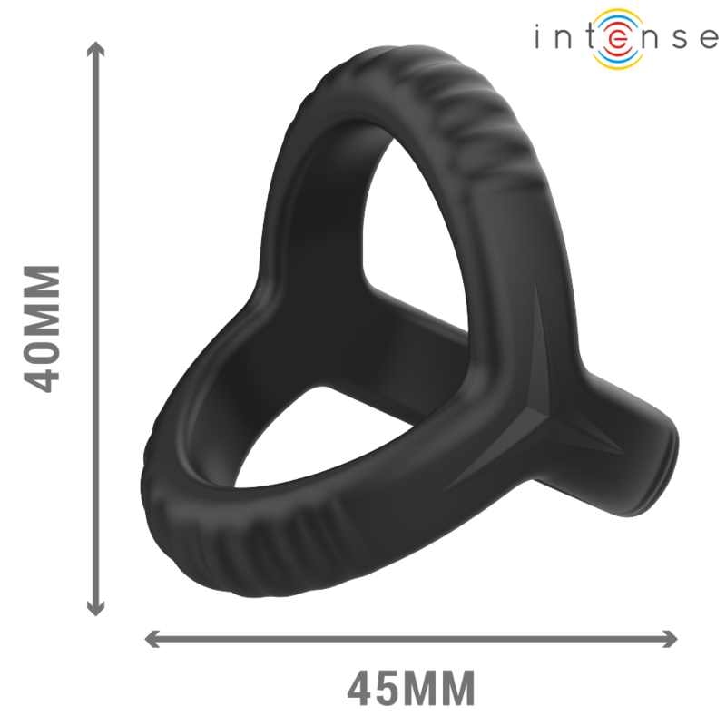INTENSE - CARSON DOUBLE SILICONE PENIS RING BLACK MODEL 4 - Toys "n" Us